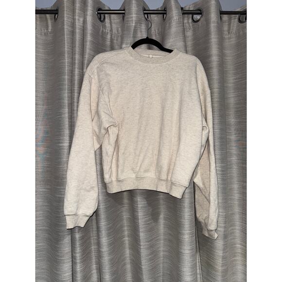 SKIMS fleece crewneck sweater in cream size medium - Picture 2 of 2